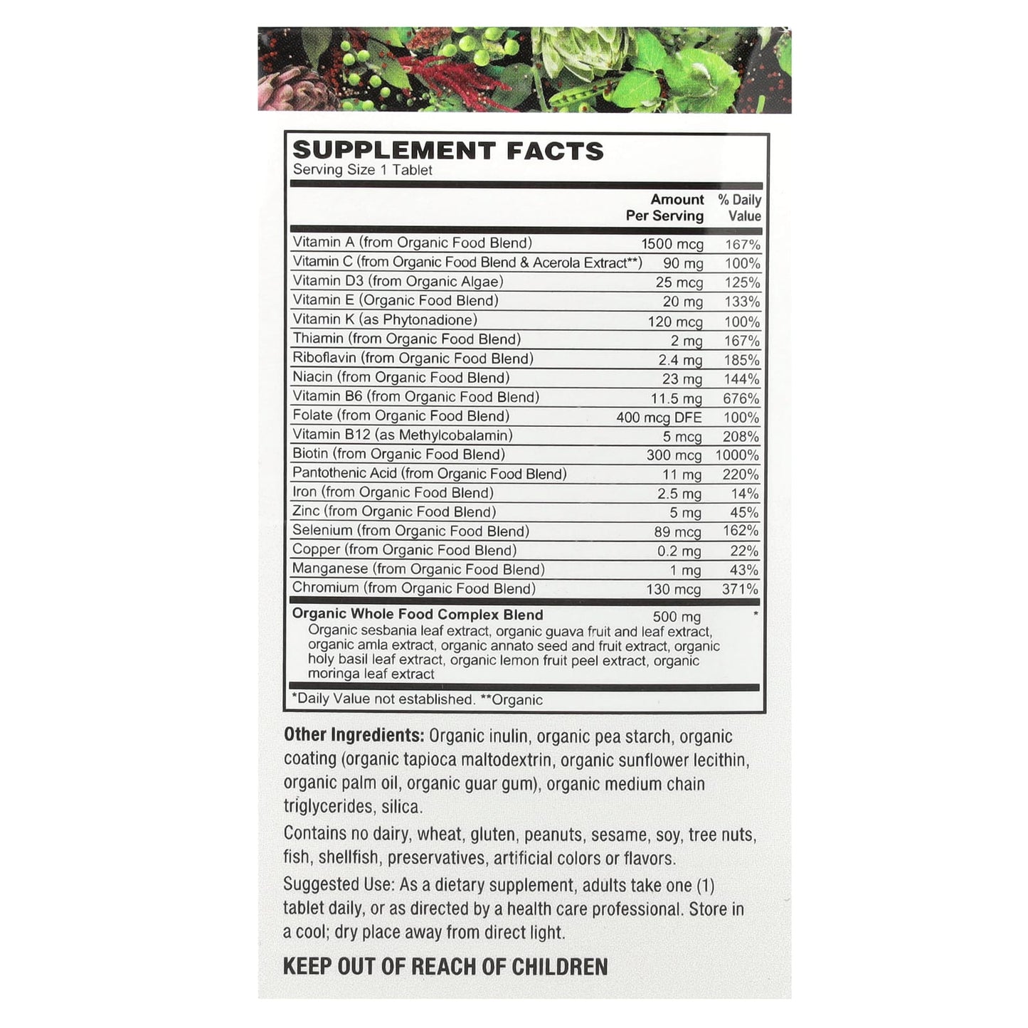 PlantFusion, Women's One-A-Day Mutivitamin, 60 Vegan Tablets - Image 2