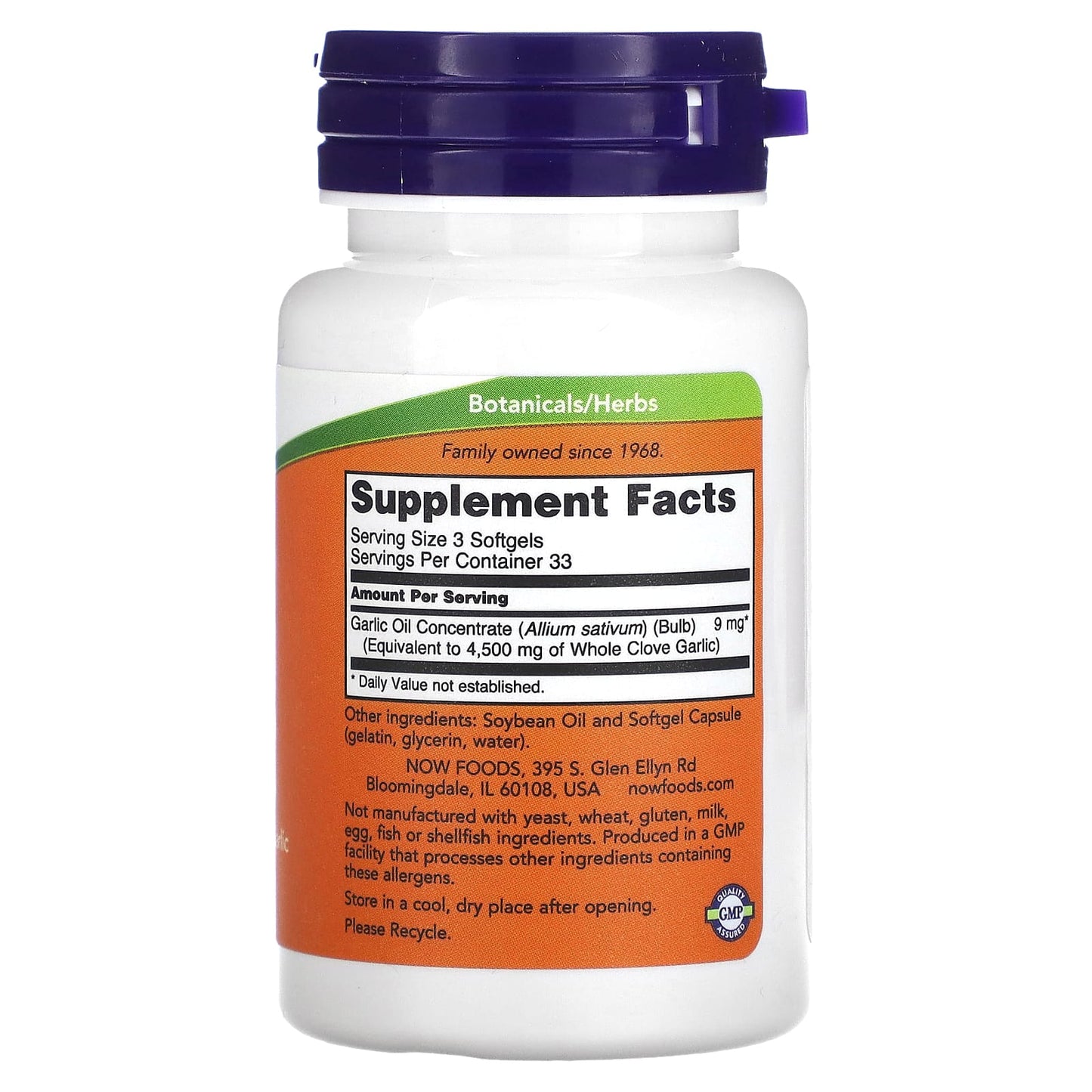 NOW Foods, Garlic Oil, 1,500 mg, 100 Softgels - Image 2