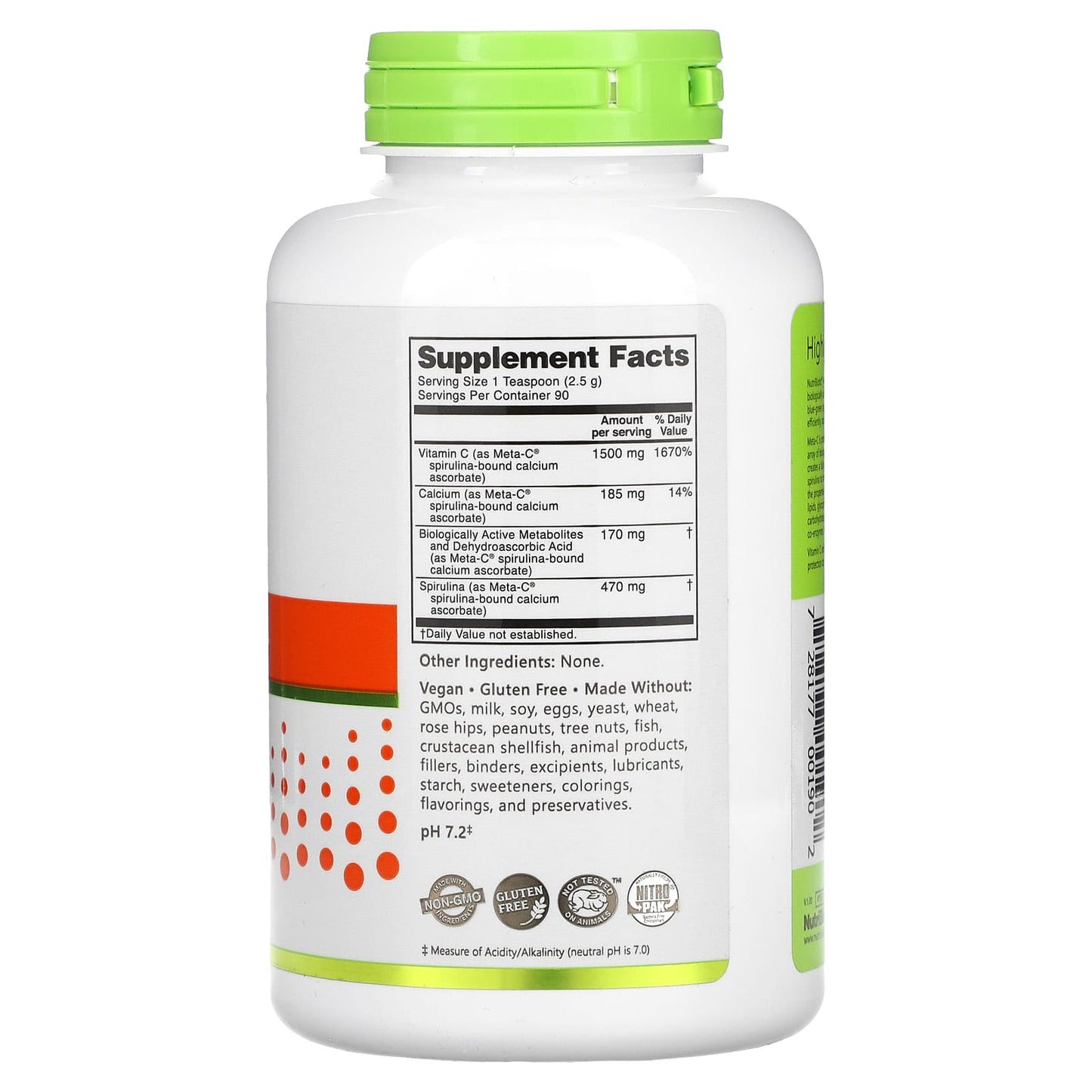 NutriBiotic, Immunity, Meta-C Powder, 8 oz (227 g) - Image 2