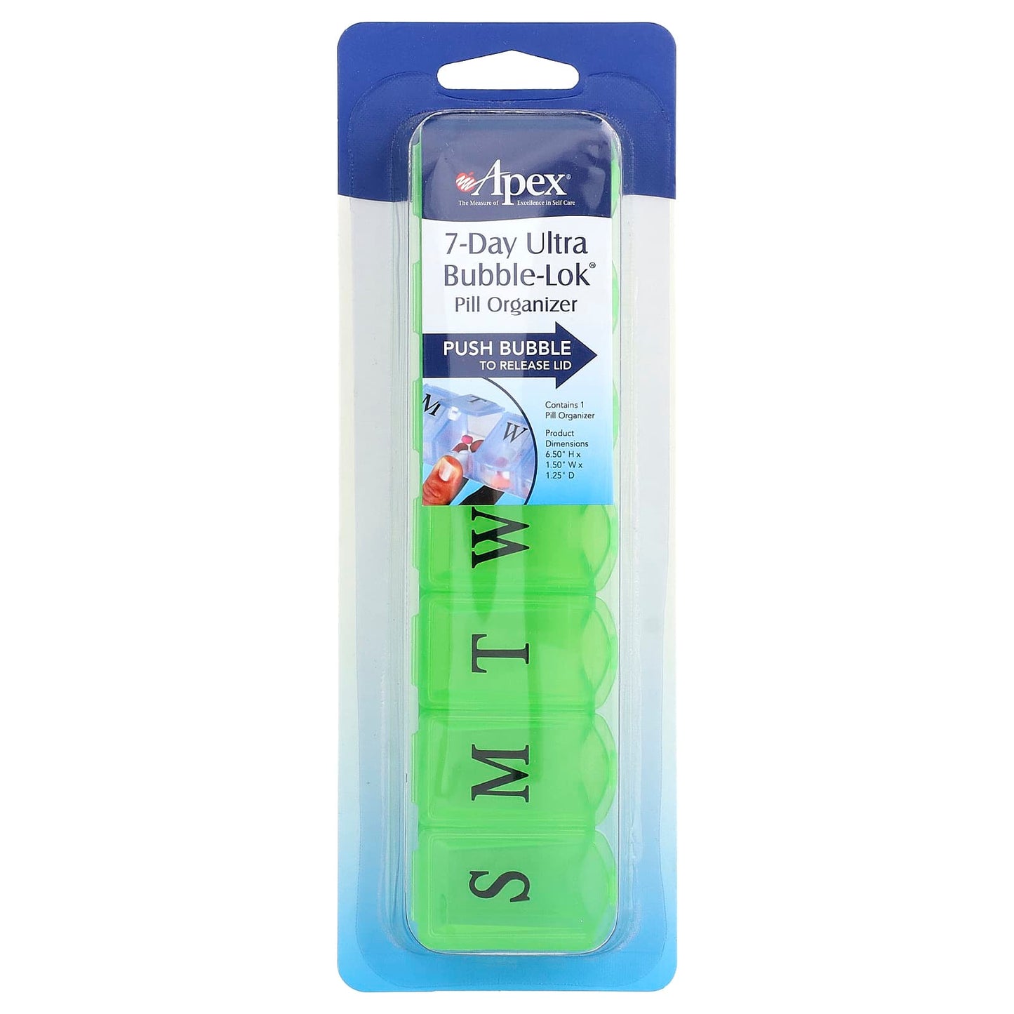 Apex 7-Day Ultra Bubble-Lok Pill Organizer for Easy Medication Management - Image 1