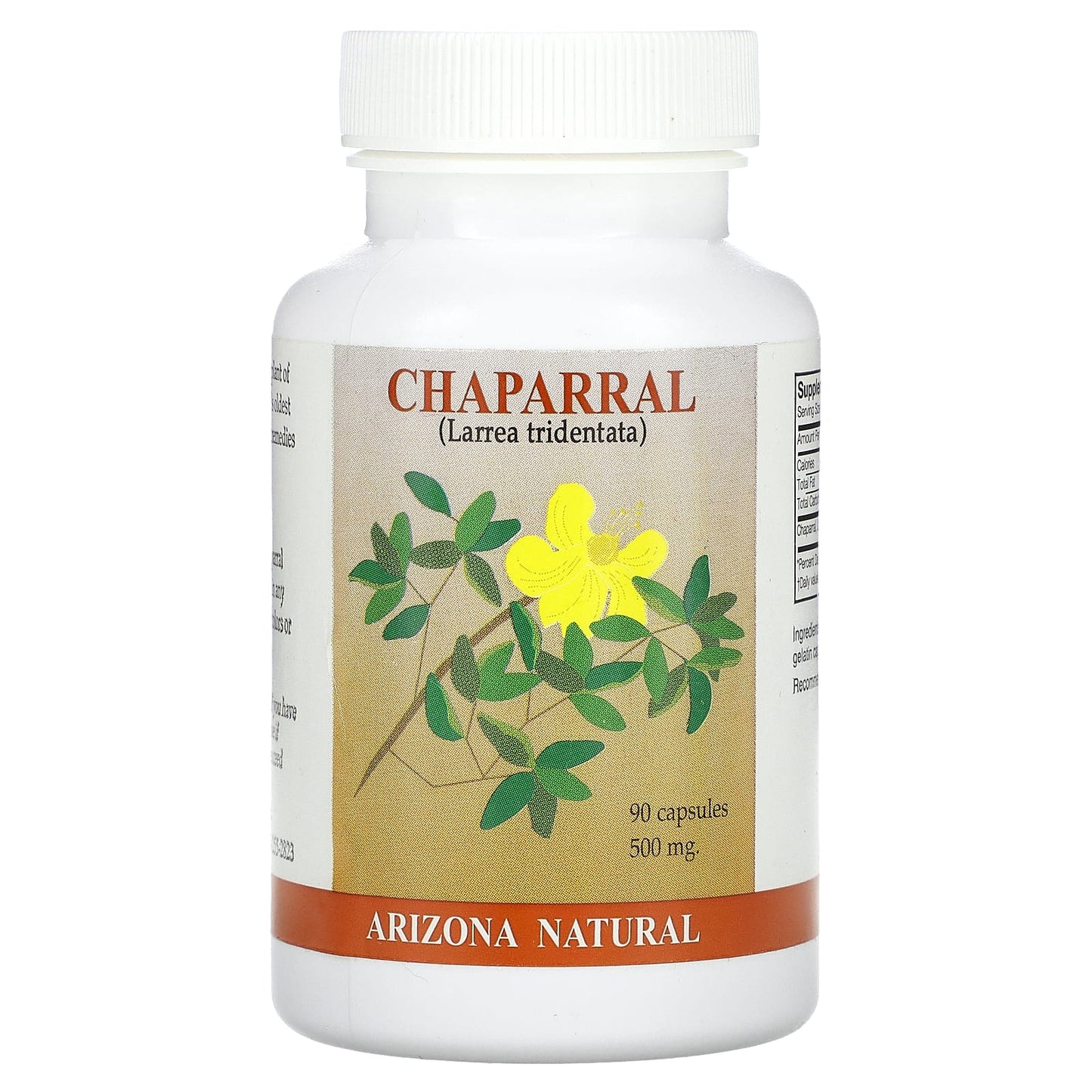 Chaparral 500mg, 90 Capsules by Arizona Natural - Natural Immunity Booster - Image 1