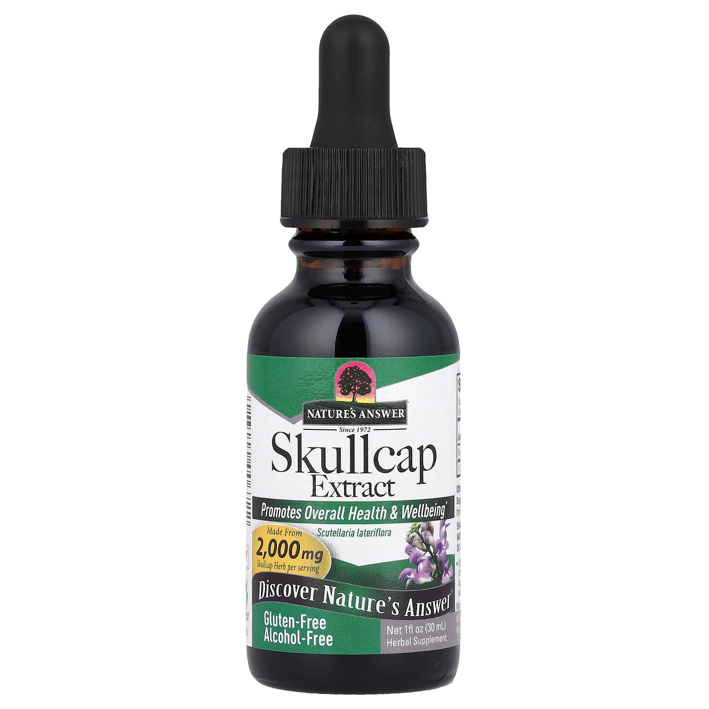 Nature's Answer, Skullcap Extract, Alcohol-Free, 665 mg , 1 fl oz (30 ml) - Image 1