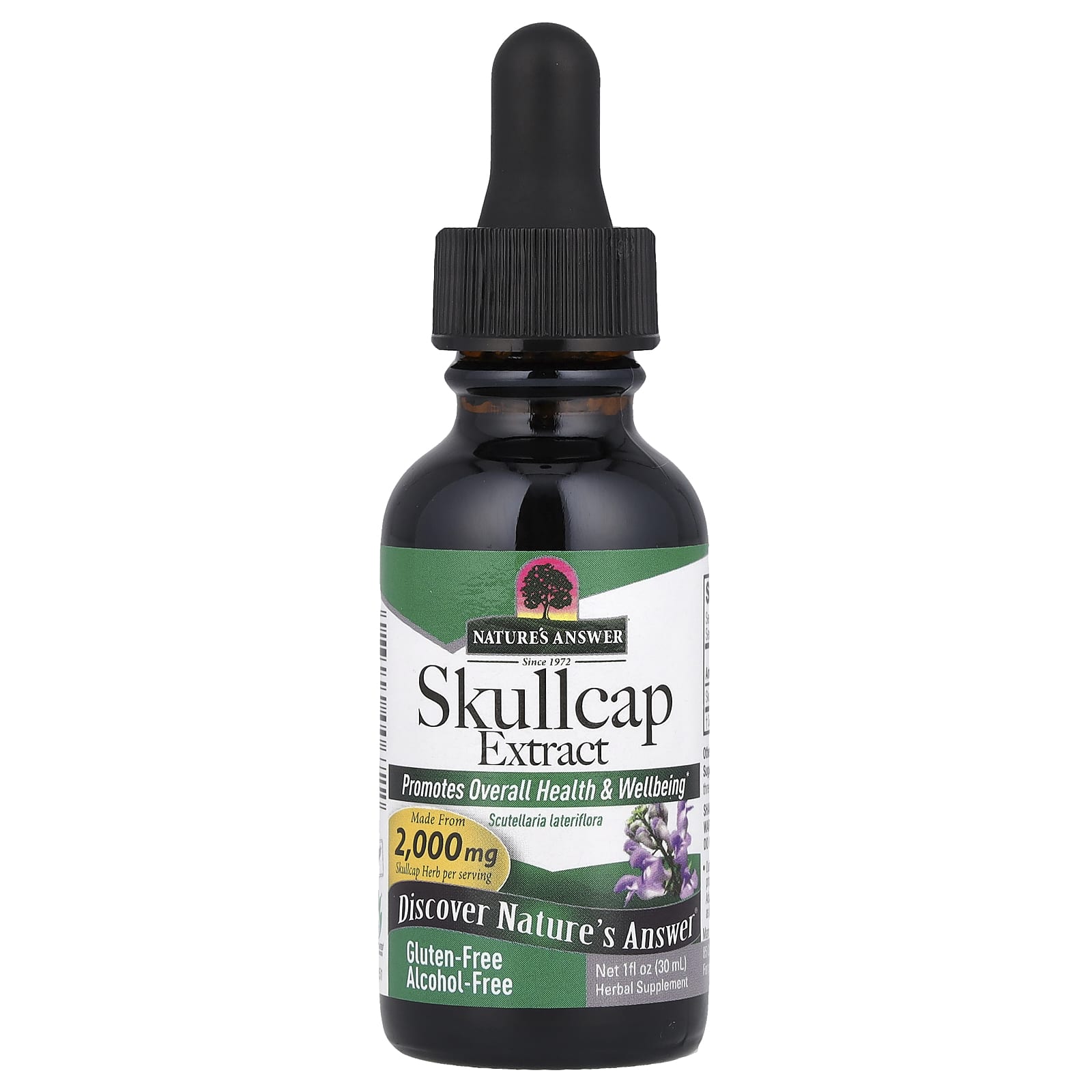 Nature's Answer, Skullcap Extract, Alcohol-Free, 665 mg , 1 fl oz (30 ml) - Image 1
