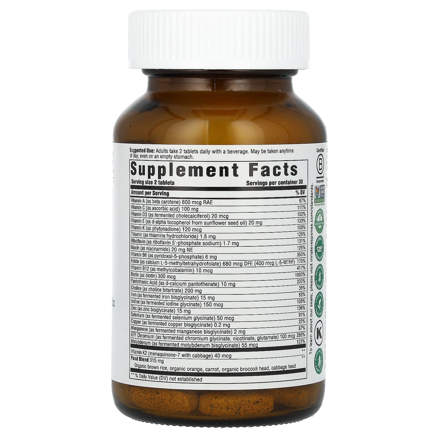 Women's Multivitamin by Innate Response Formulas | 60 Tablets - Image 2