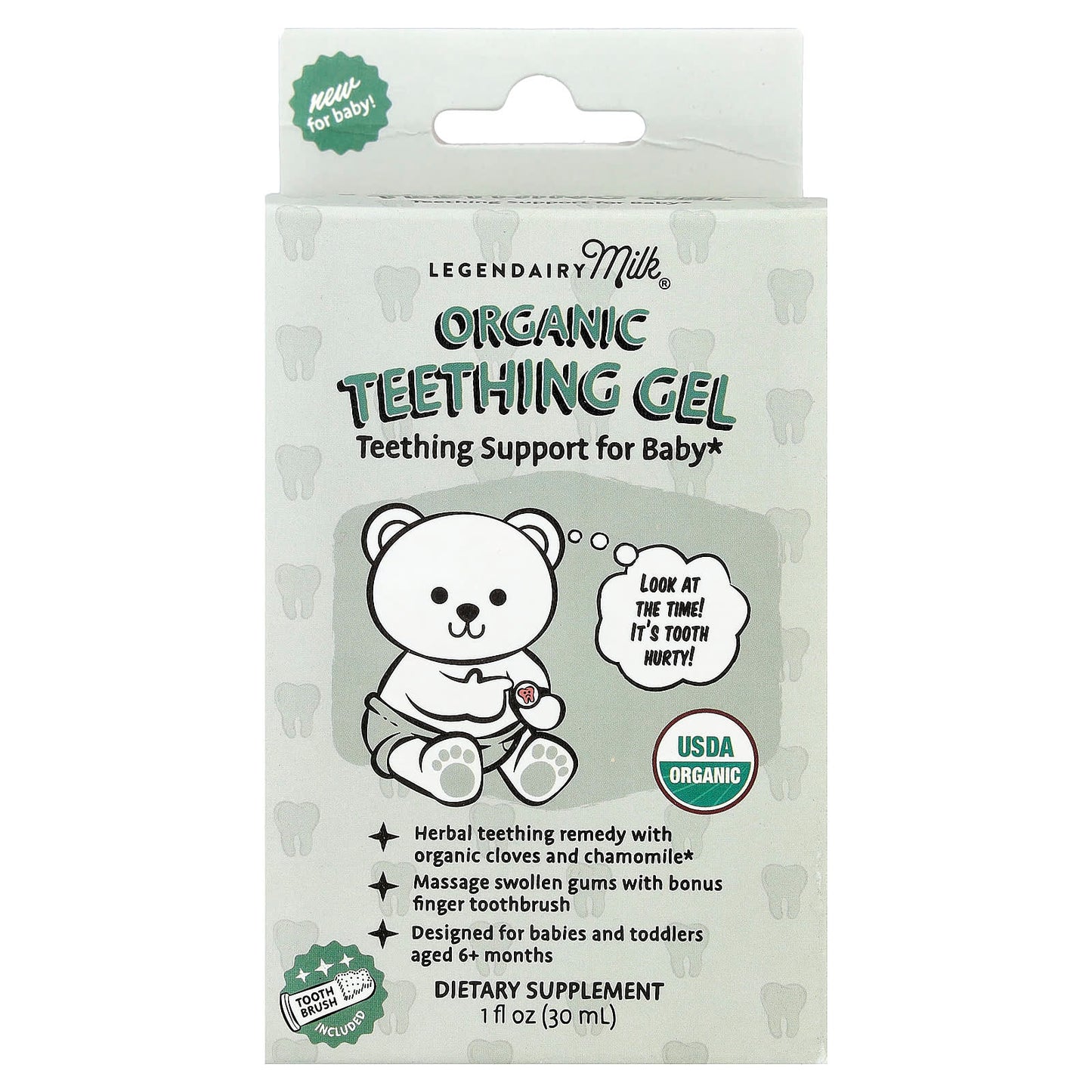 Legendairy Milk, Organic Teething Gel , 1 fl oz (30 ml) - Image 1