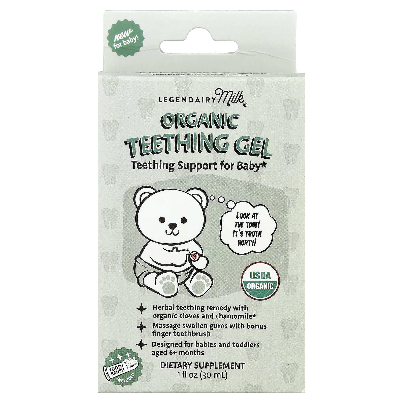 Legendairy Milk, Organic Teething Gel , 1 fl oz (30 ml) - Image 1