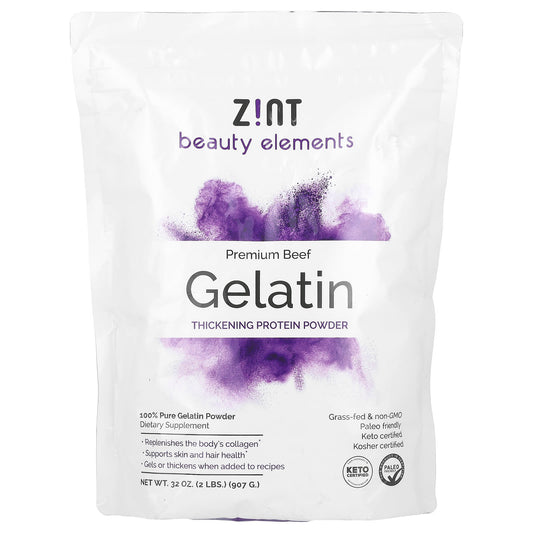 Zint, Gelatin Thickening Protein Powder, Premium Beef, 2 lbs (907 g) - Image 1