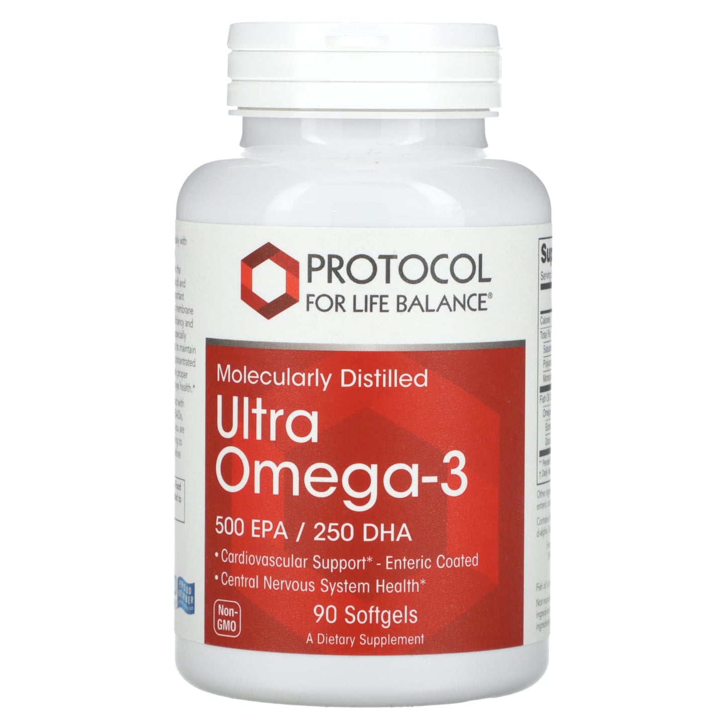 Protocol for Life Balance, Ultra Omega-3, 500 EPA / 250 DHA, 90 Softgels - Image 1