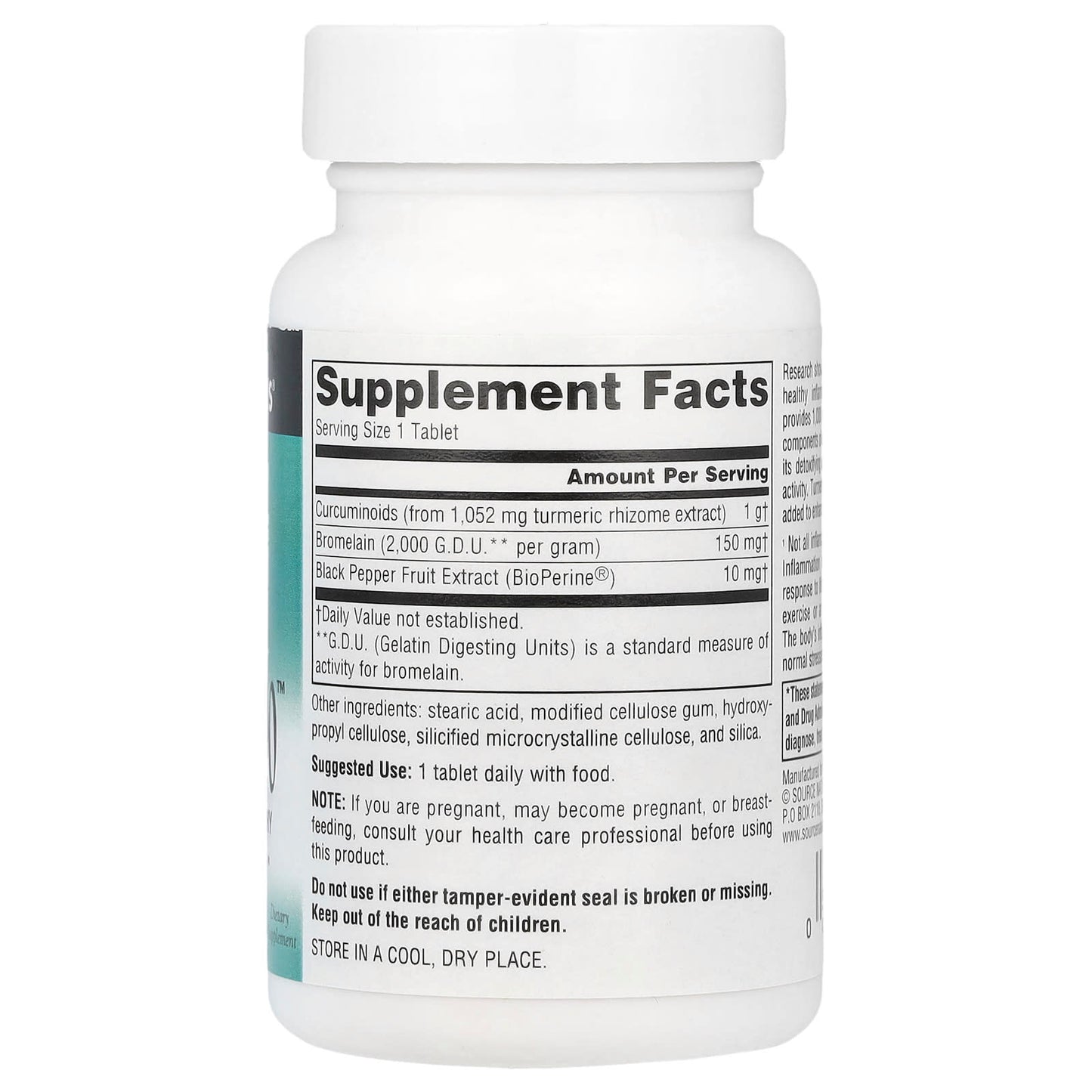 Source Naturals, Turmeric 1000™, 1,000 mg, 30 Tablets - Image 2