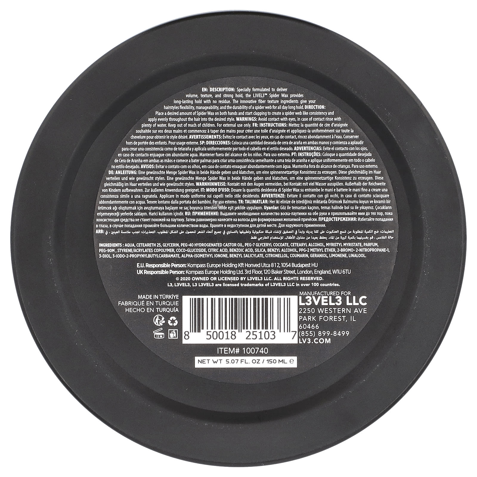 Level 3, Spider Wax, 5.07 fl oz (150 ml) - Image 2
