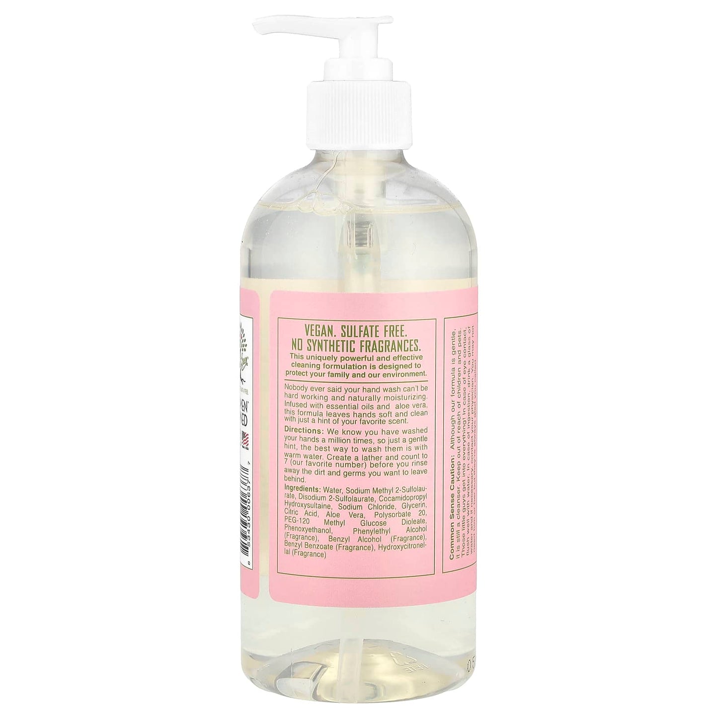 Rebel Green, Fresh &  Clean Hand Soap, Pink Lilac, 16.9 fl oz (500 ml) - Image 2