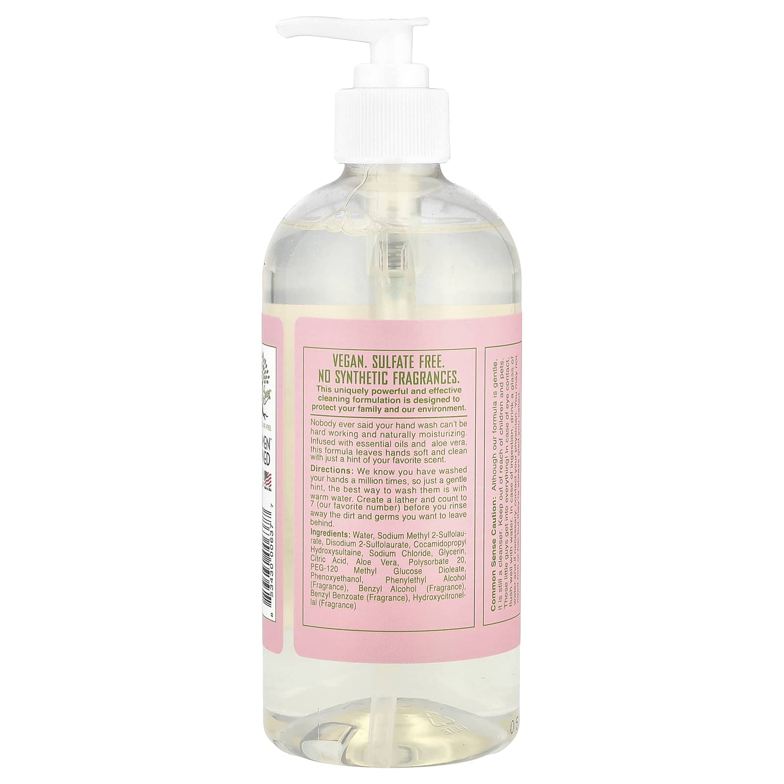 Rebel Green, Fresh &  Clean Hand Soap, Pink Lilac, 16.9 fl oz (500 ml) - Image 2