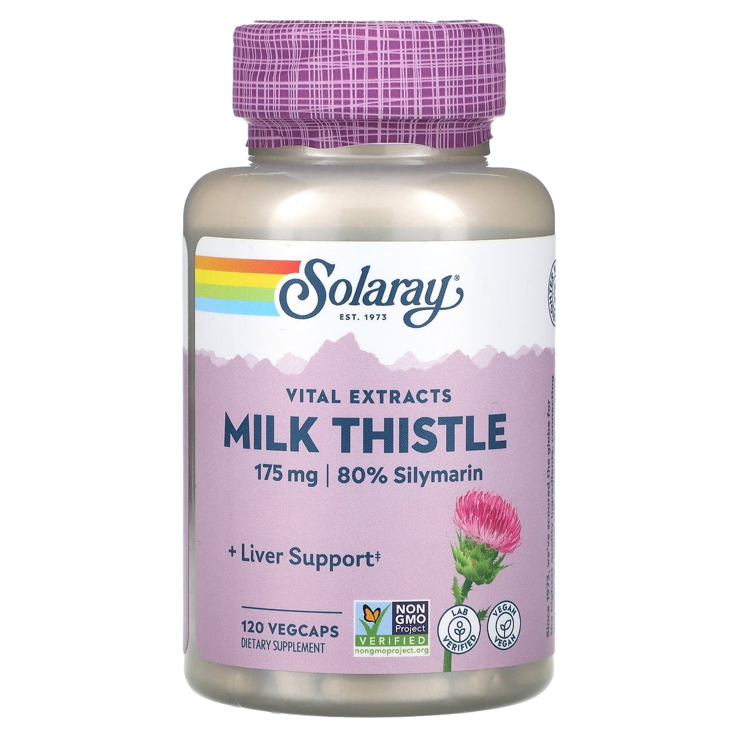 Solaray, Vital Extracts, Milk Thistle, 120 VegCaps - Image 1