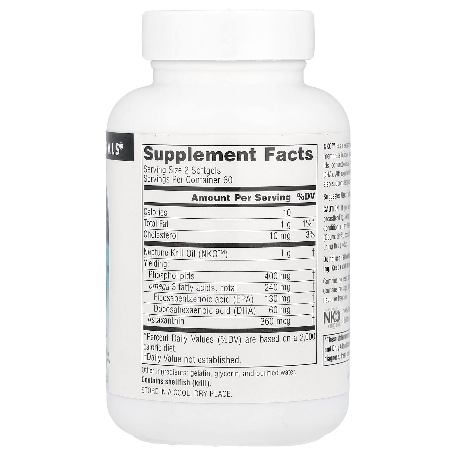 Source Naturals, NKO™, Neptune Krill Oil, 500 mg, 120 Softgels - Image 2