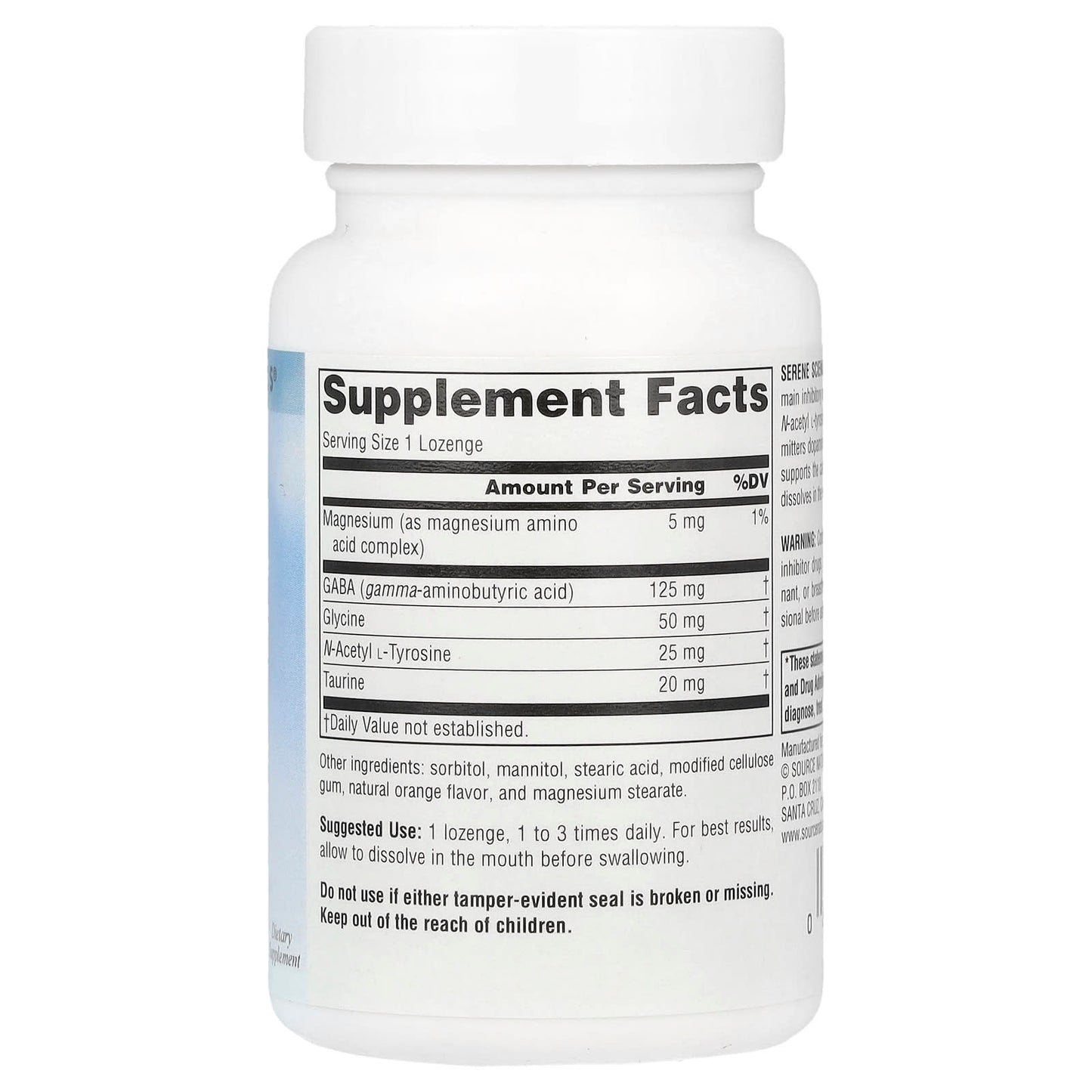 Source Naturals, Serene Science®, GABA Calm®, Orange, 60 Lozenges - Image 2