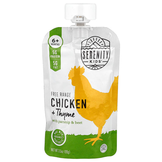 Serenity Kids, Free Range Chicken + Thyme, 6+ Months, 3.5 oz (99 g) - Image 1