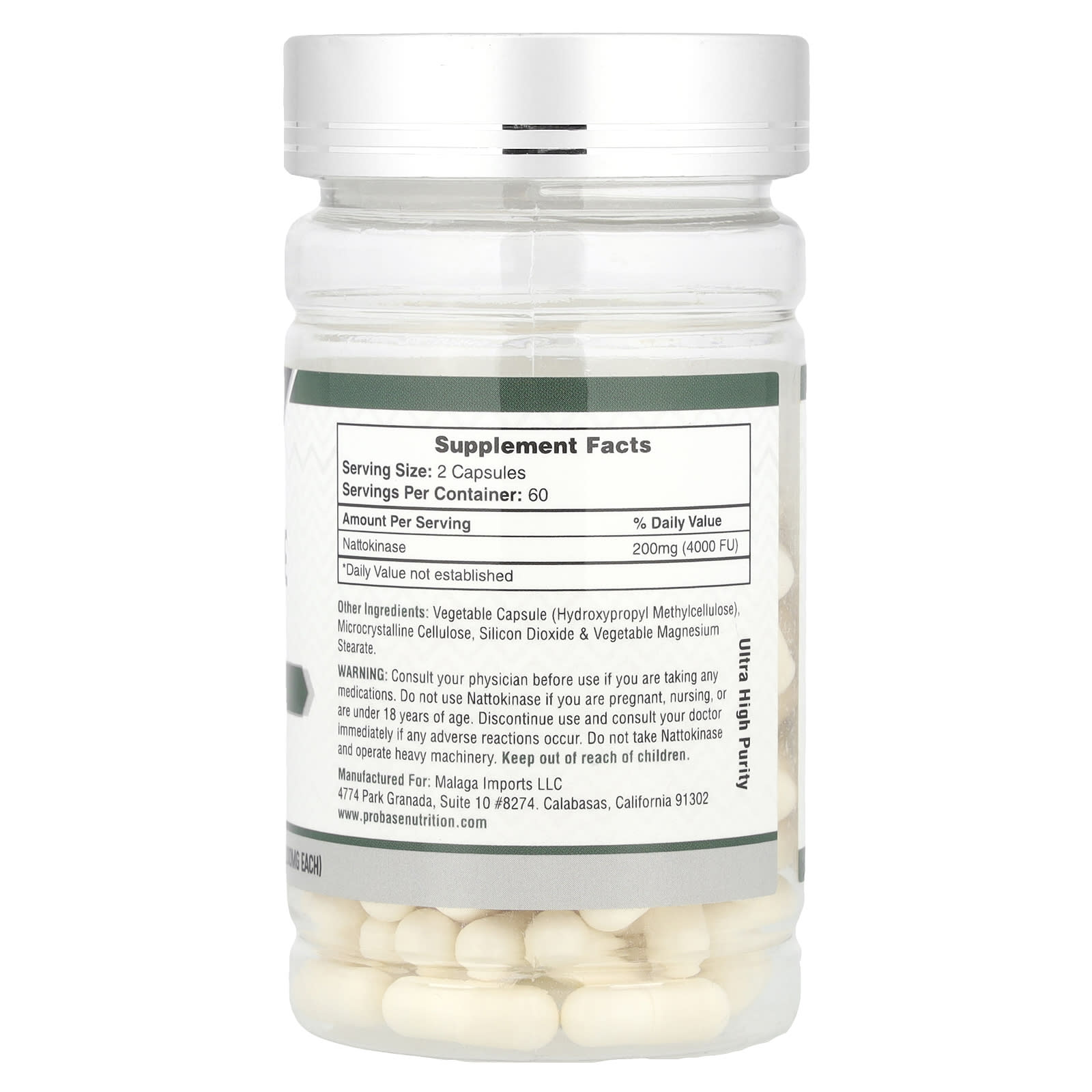 Probase Nutrition, Nattokinase, 120 Capsules (100 mg per Capsule) - Image 2