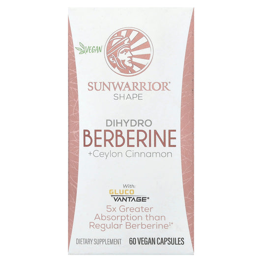 Sunwarrior, Shape, Dihydro Berberine + Ceylon Cinnamon, 60 Vegan Capsules - Image 1