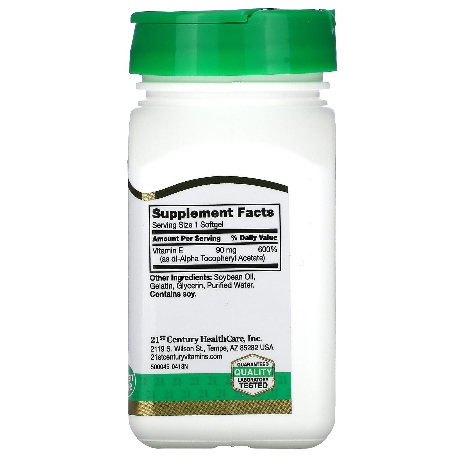 Vitamin E Supplement for Antioxidant Support - 90mg (200 IU) - 110 Softgels - Image 2