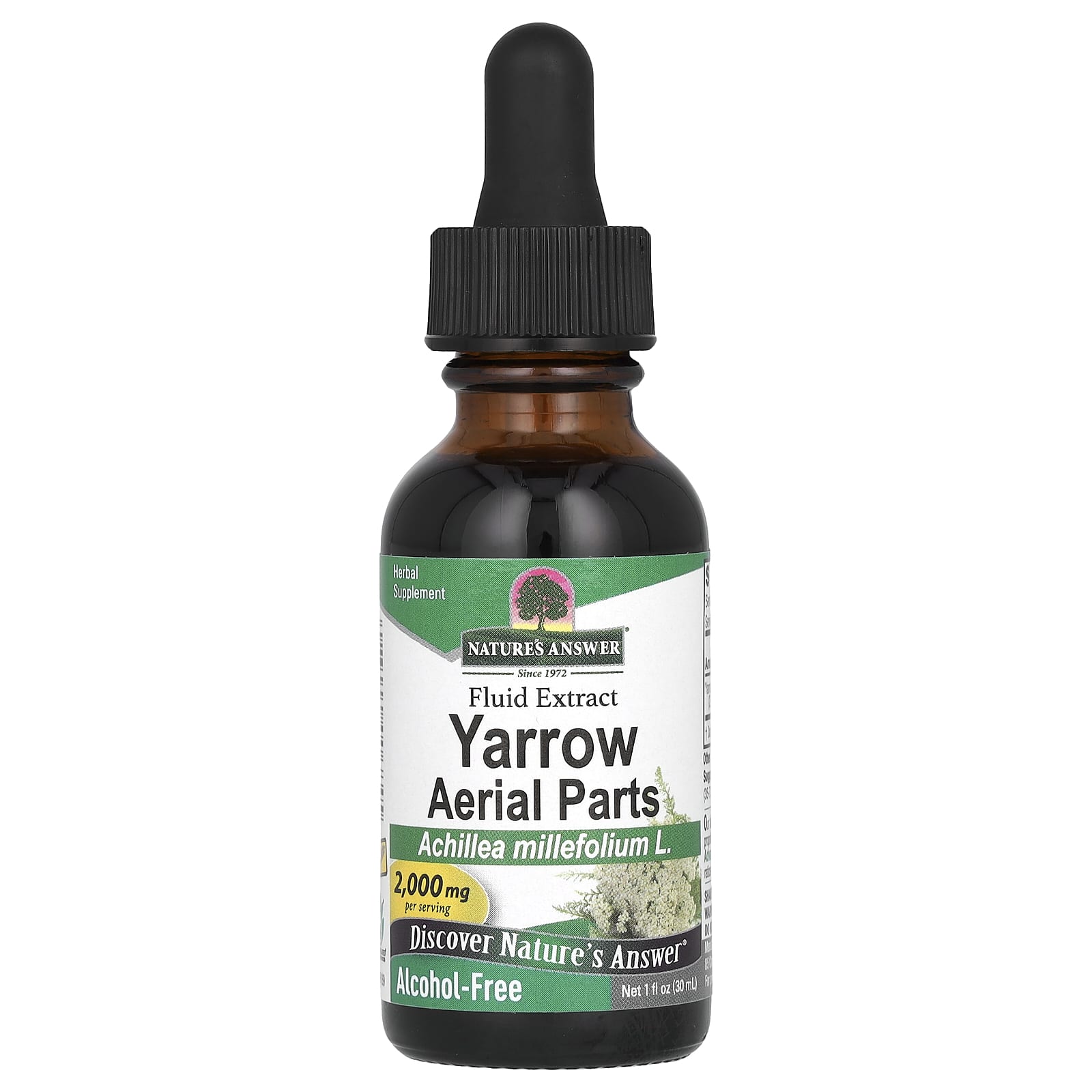 Nature's Answer, Yarrow Aerial Parts, Alcohol-Free, 2,000 mg, 1 fl oz (30 ml) - Image 1