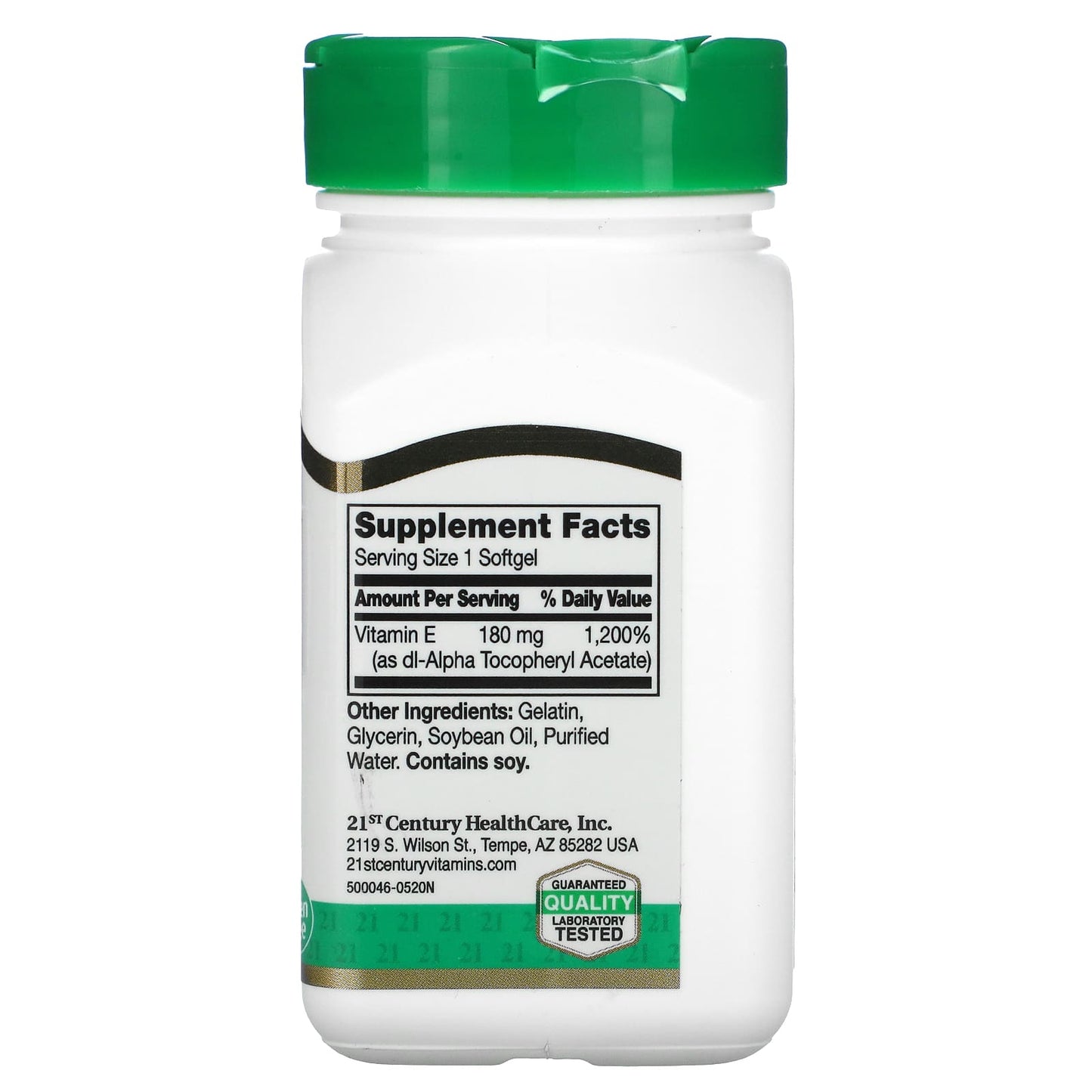 21st Century Vitamin E Supplement, 180 mg, 110 Softgels - Immune Support - Image 2