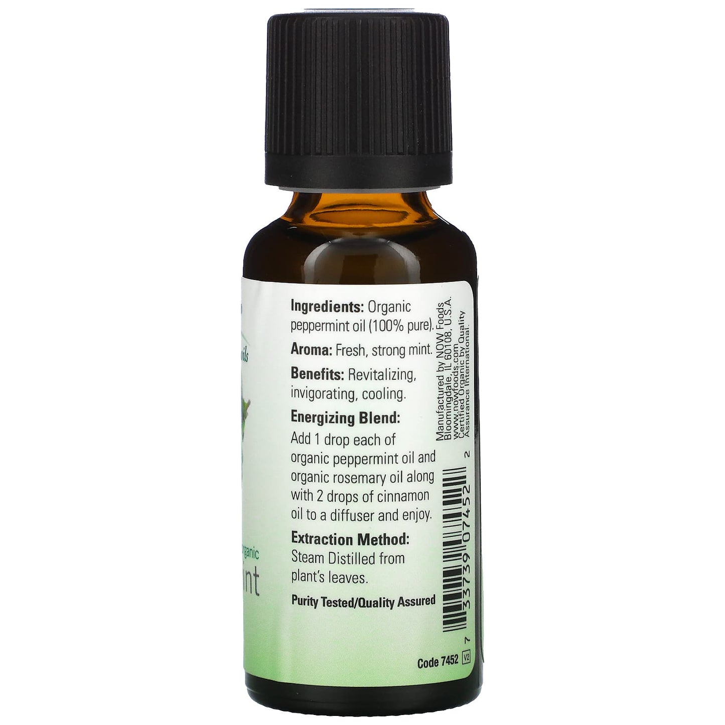 NOW Foods, Organic Essential Oils, Peppermint, 1 fl oz (30ml) - Image 2
