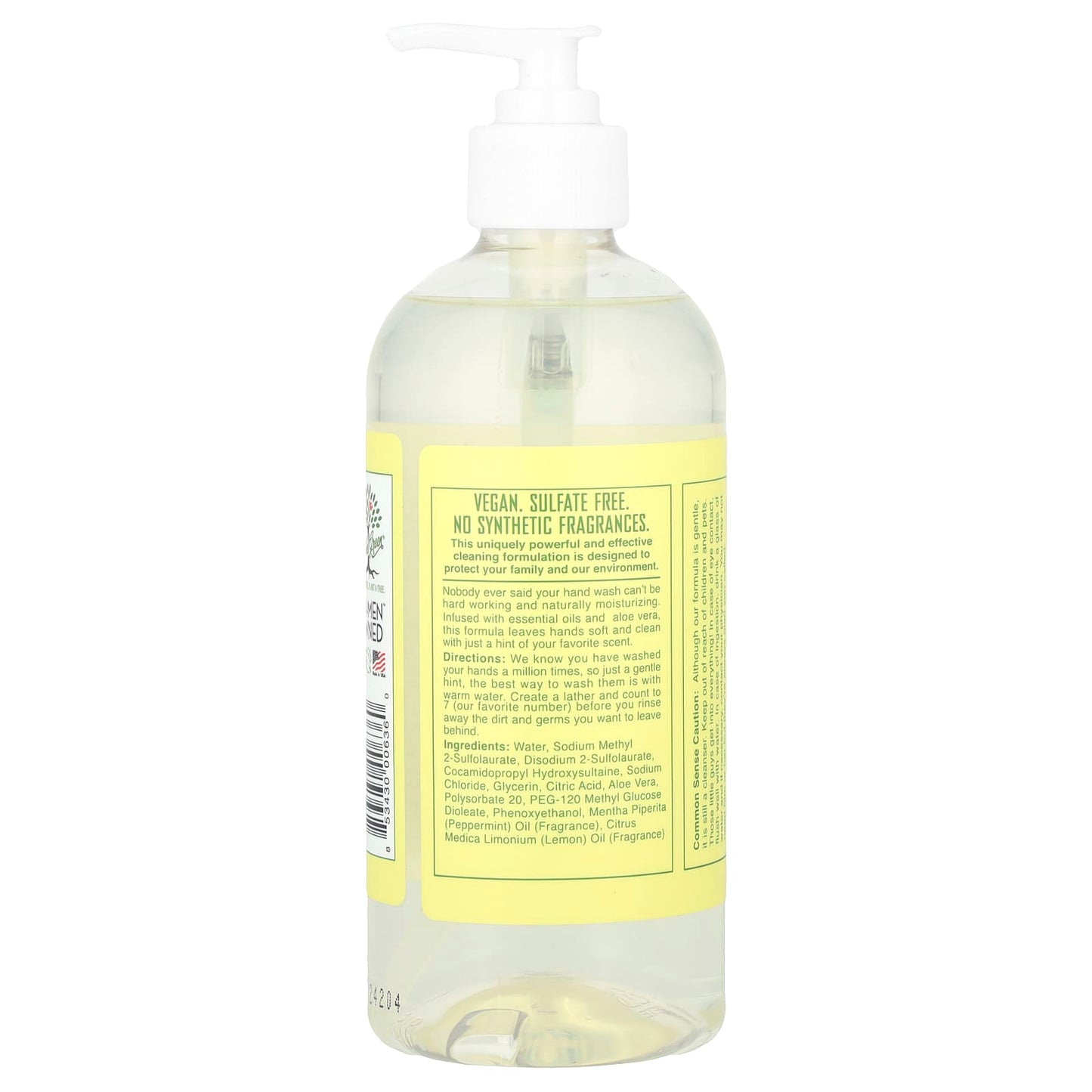 Rebel Green, Fresh & Clean Hand Soap, Peppermint & Lemon, 16.9 fl oz (500 ml) - Image 2