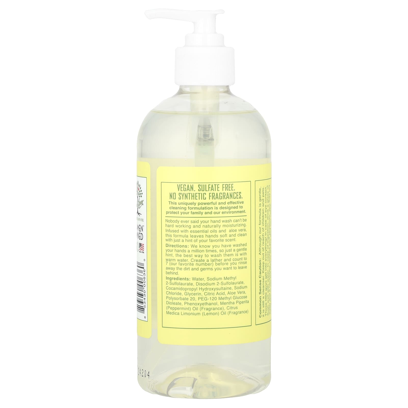 Rebel Green, Fresh & Clean Hand Soap, Peppermint & Lemon, 16.9 fl oz (500 ml) - Image 2