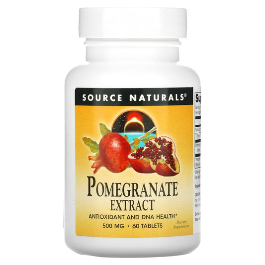 Source Naturals, Pomegranate Extract, 500 mg, 60 Tablets - Image 1