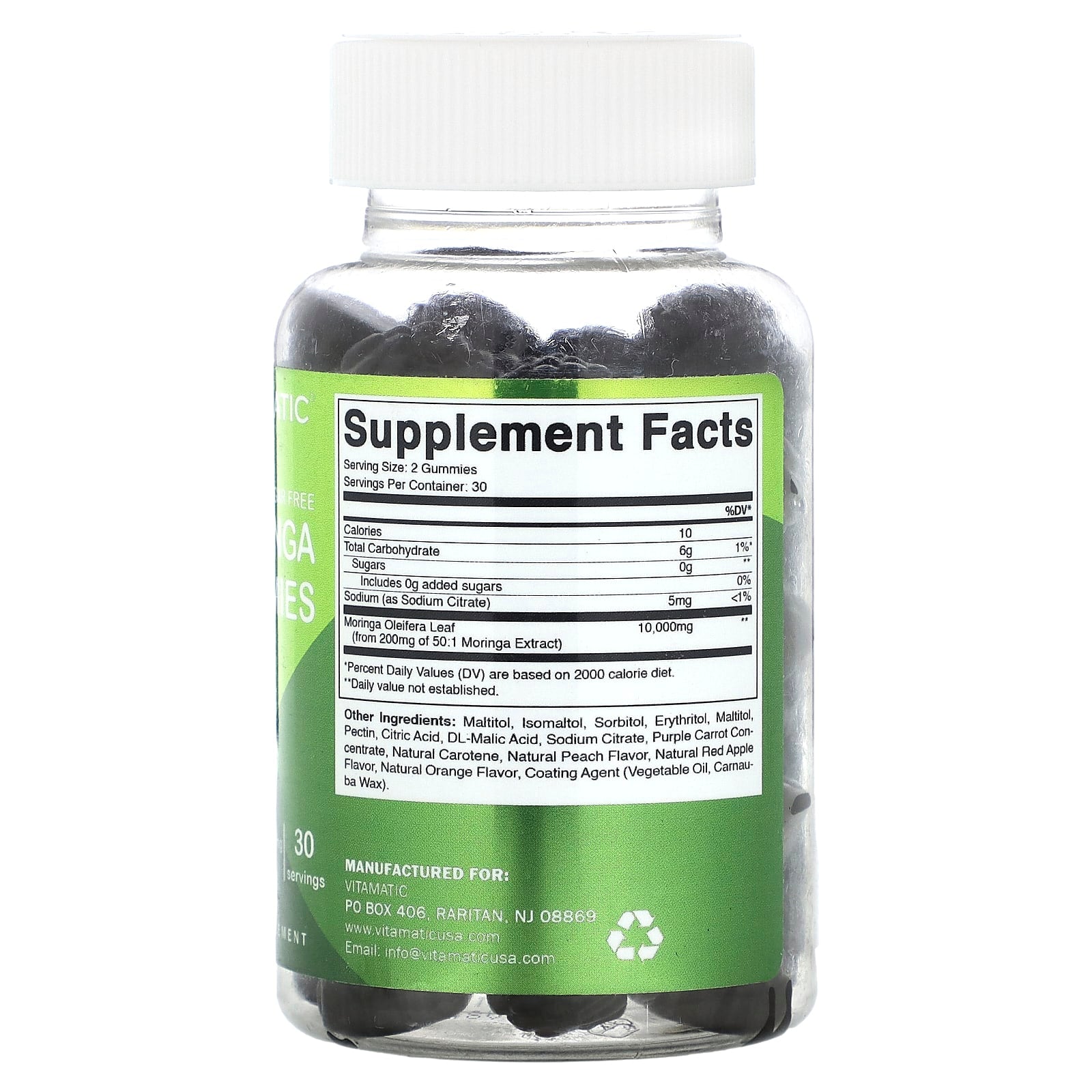 Vitamatic, Sugar Free Moringa Gummies, 60 Gummies (5,000 mg per Gummy) - Image 2