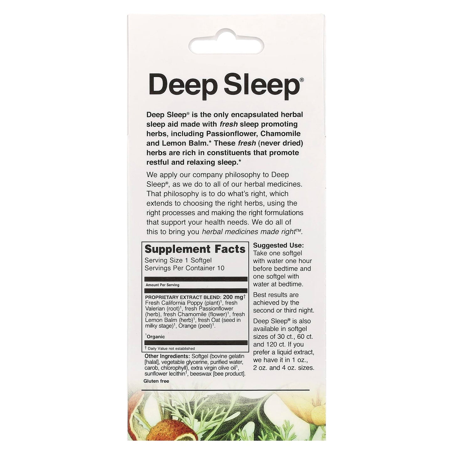 Herbal Sleep Aid for Deep Restful Slumber - 10 Softgels - Image 2