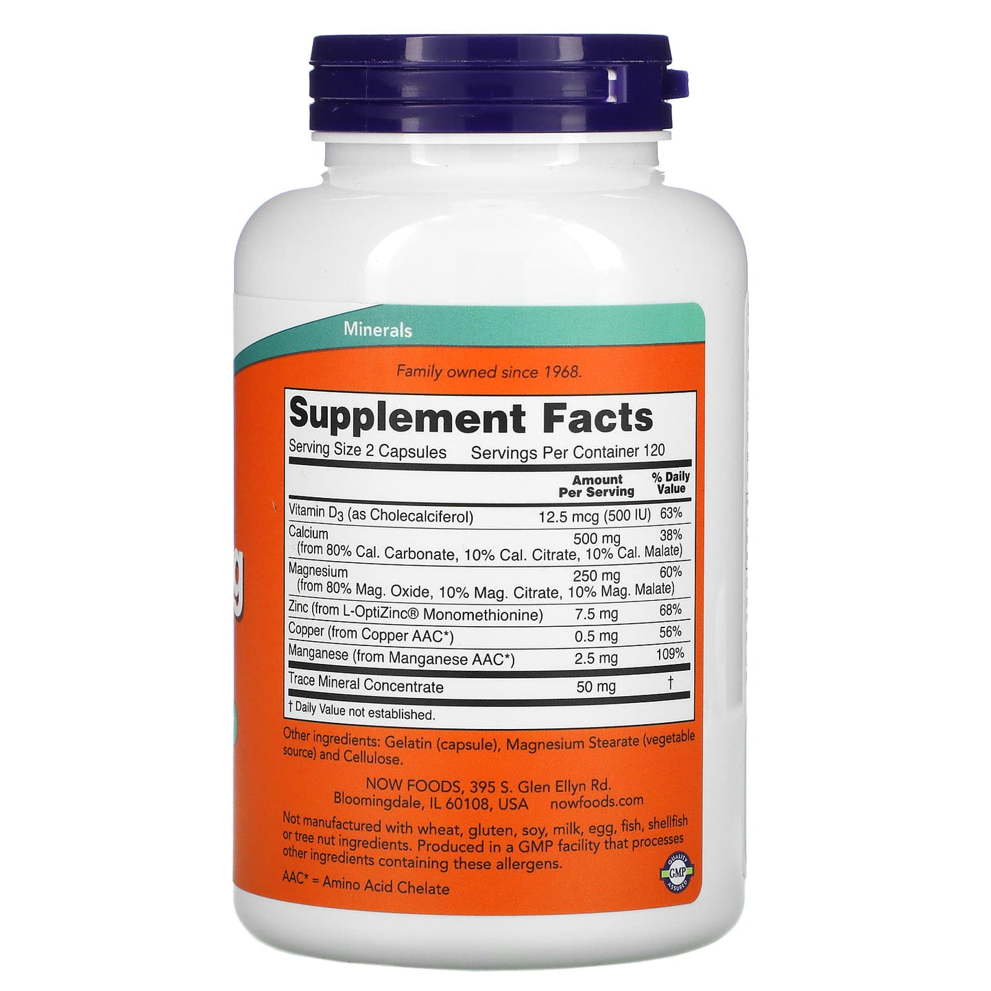 NOW Foods, Cal-Mag Caps with Trace Minerals and Vitamin D, 240 Capsules - Image 2