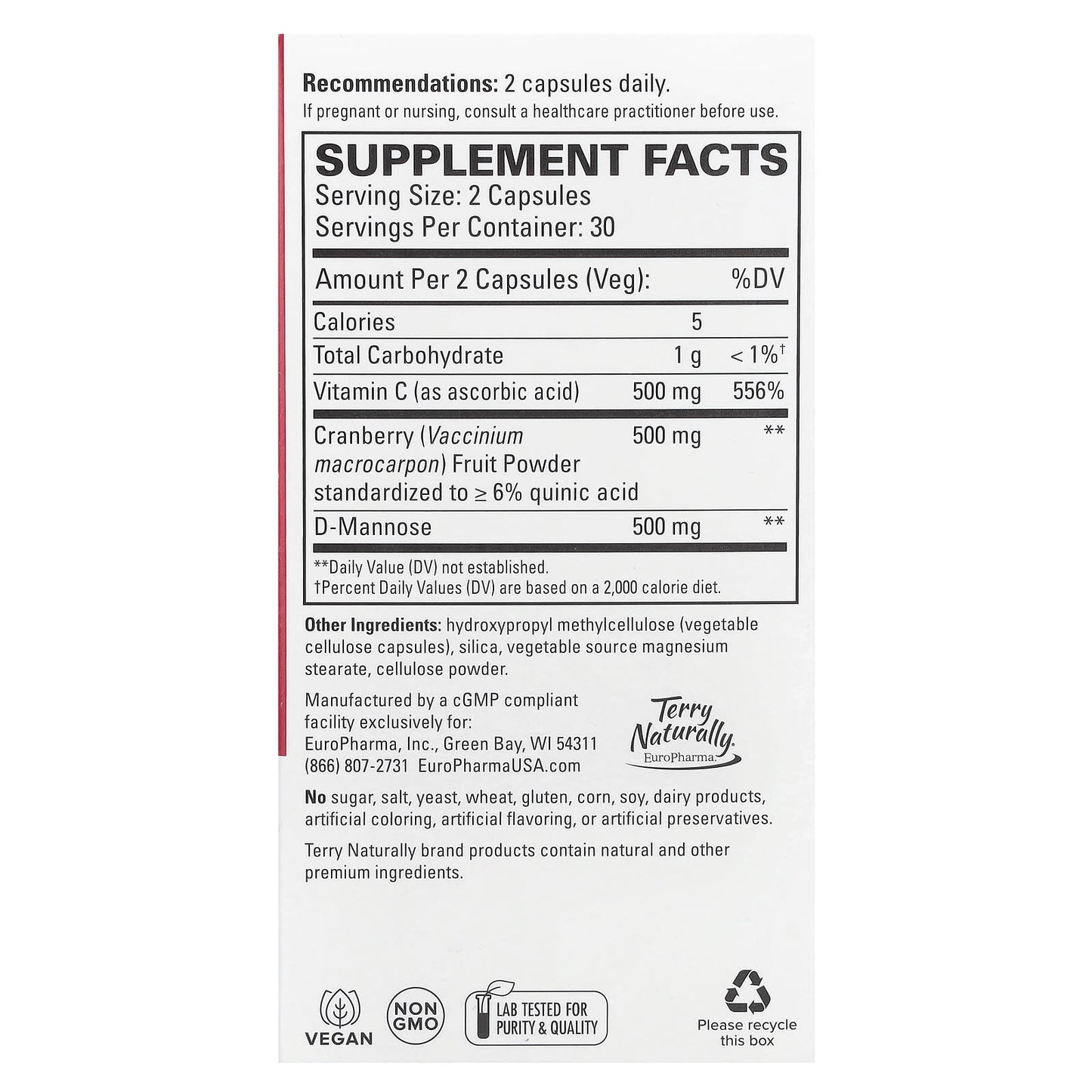 Terry Naturally, Urinary Tract Intensive Support™, 60 Capsules - Image 2