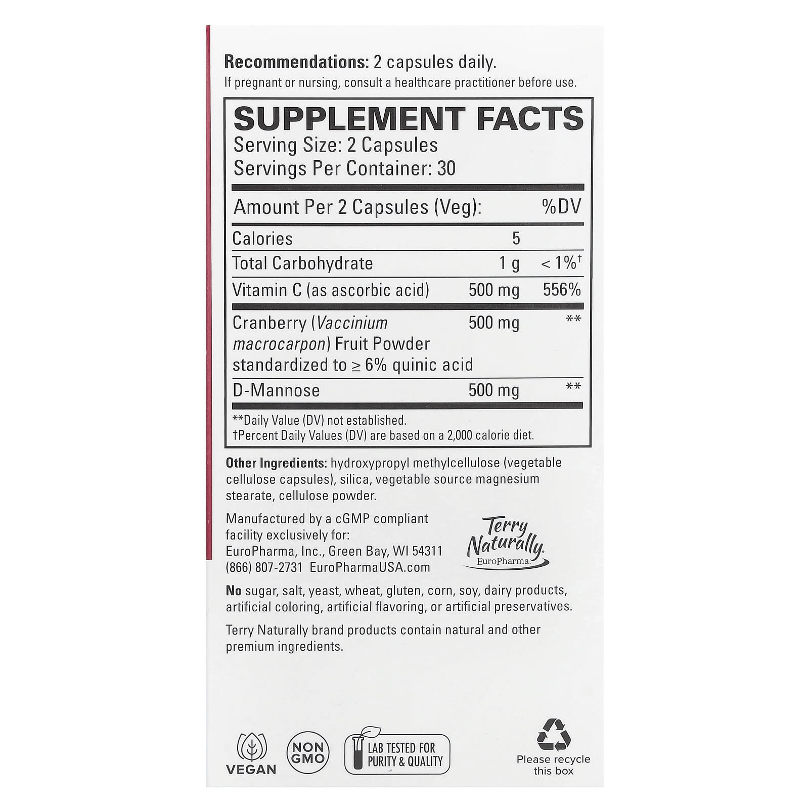 Terry Naturally, Urinary Tract Intensive Support™, 60 Capsules - Image 2