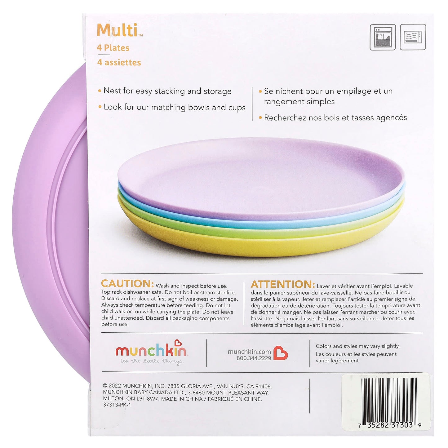 Munchkin, Multi™ Plates, 6 Months+, 4 Count - Image 2