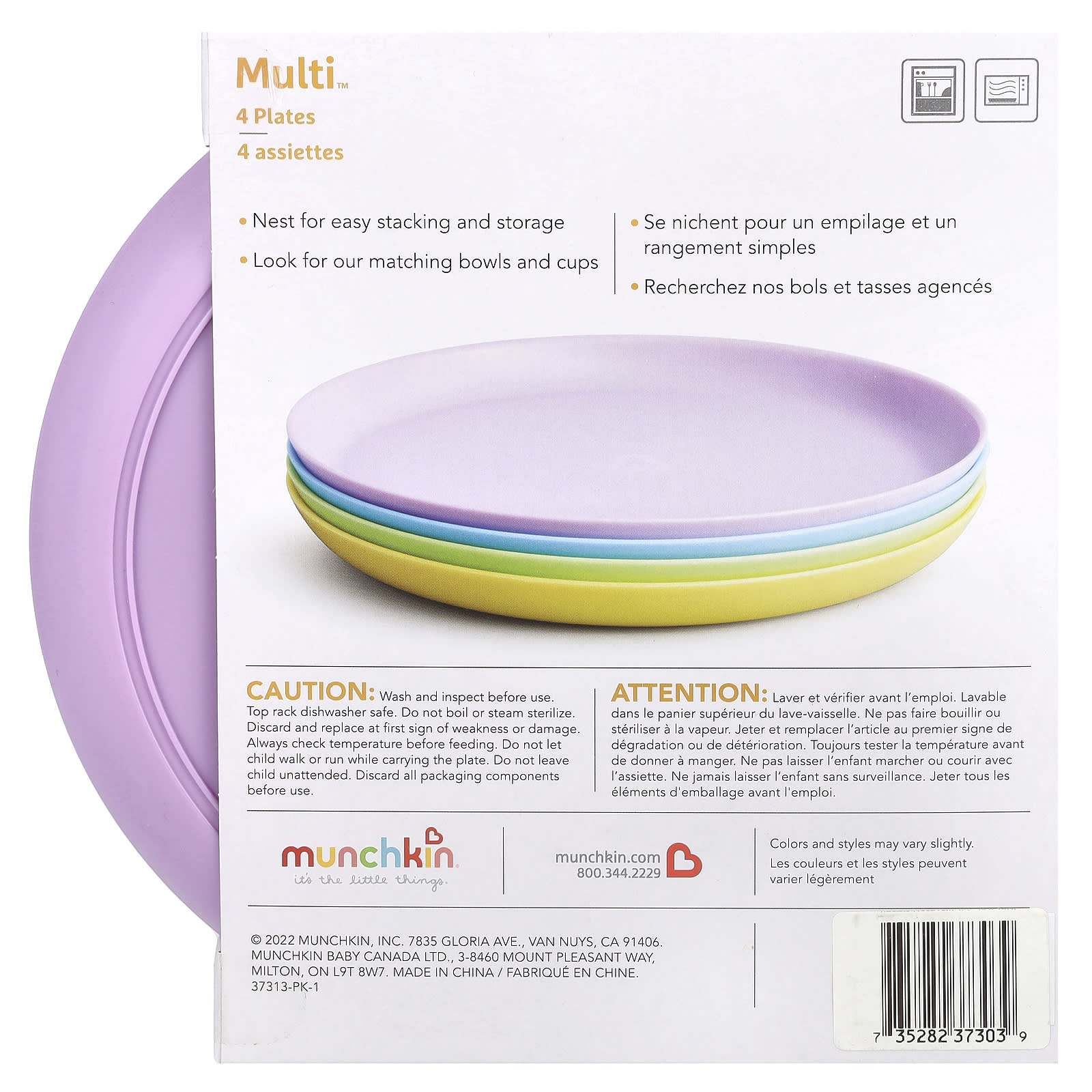Munchkin, Multi™ Plates, 6 Months+, 4 Count - Image 2