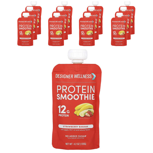 Strawberry Banana Protein Smoothie Packs | 12g Protein, Gluten-Free - Image 1