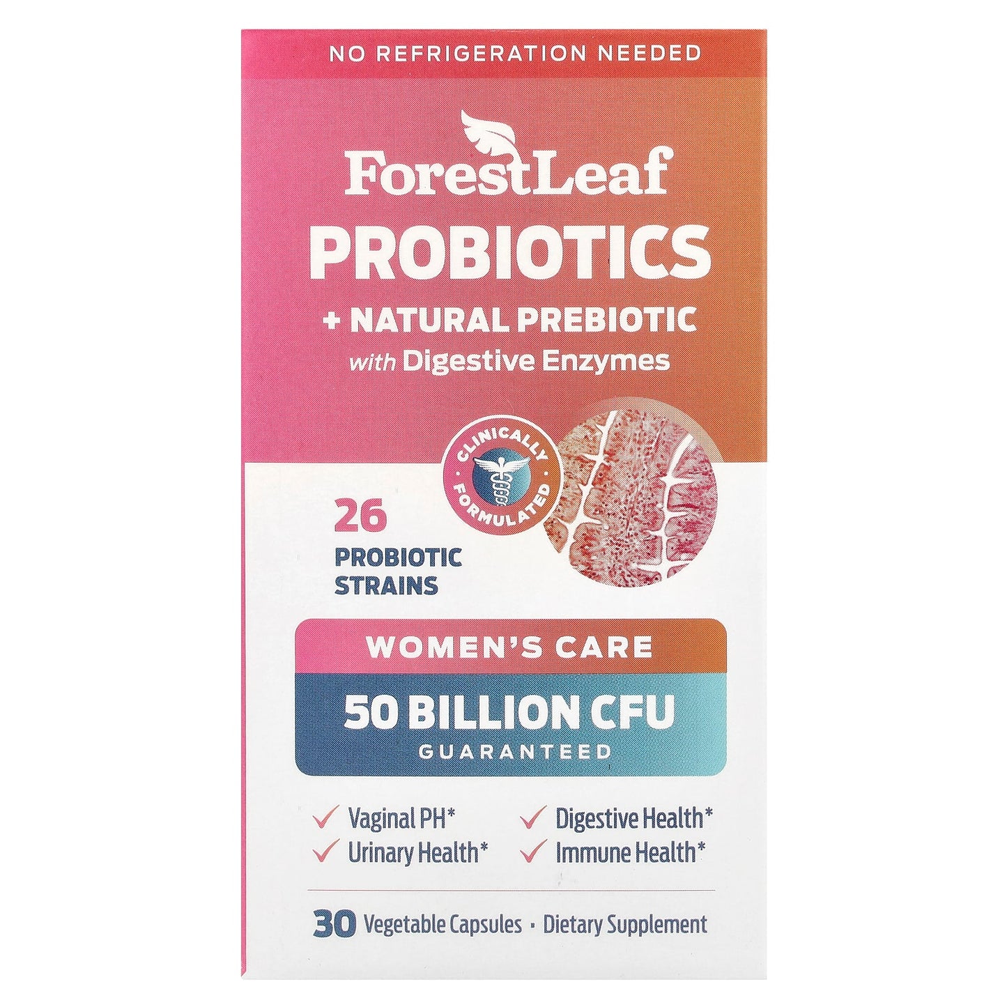 Women's Probiotics + Prebiotics & Digestive Enzymes - 50 Billion CFU - 30 Capsules - Image 1