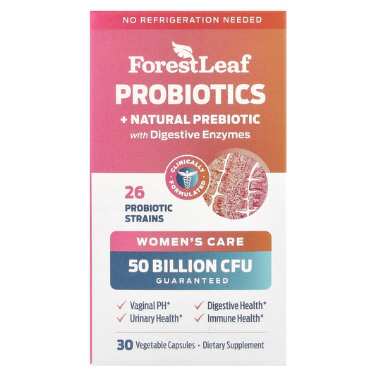 Women's Probiotics + Prebiotics & Digestive Enzymes - 50 Billion CFU - 30 Capsules - Image 1