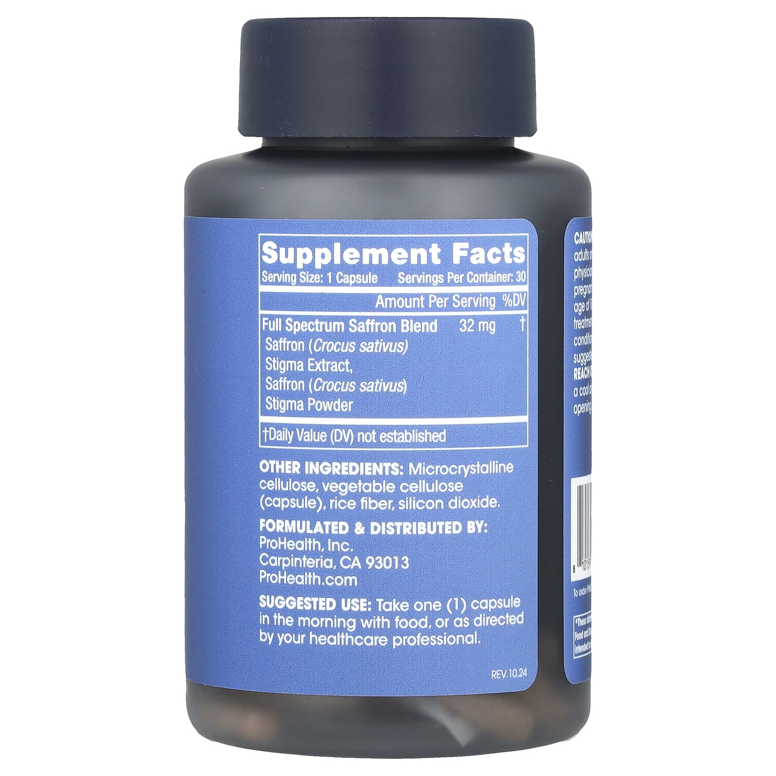 ProHealth Longevity, Full Spectrum Saffron, 32 mg, 30 Capsules - Image 2