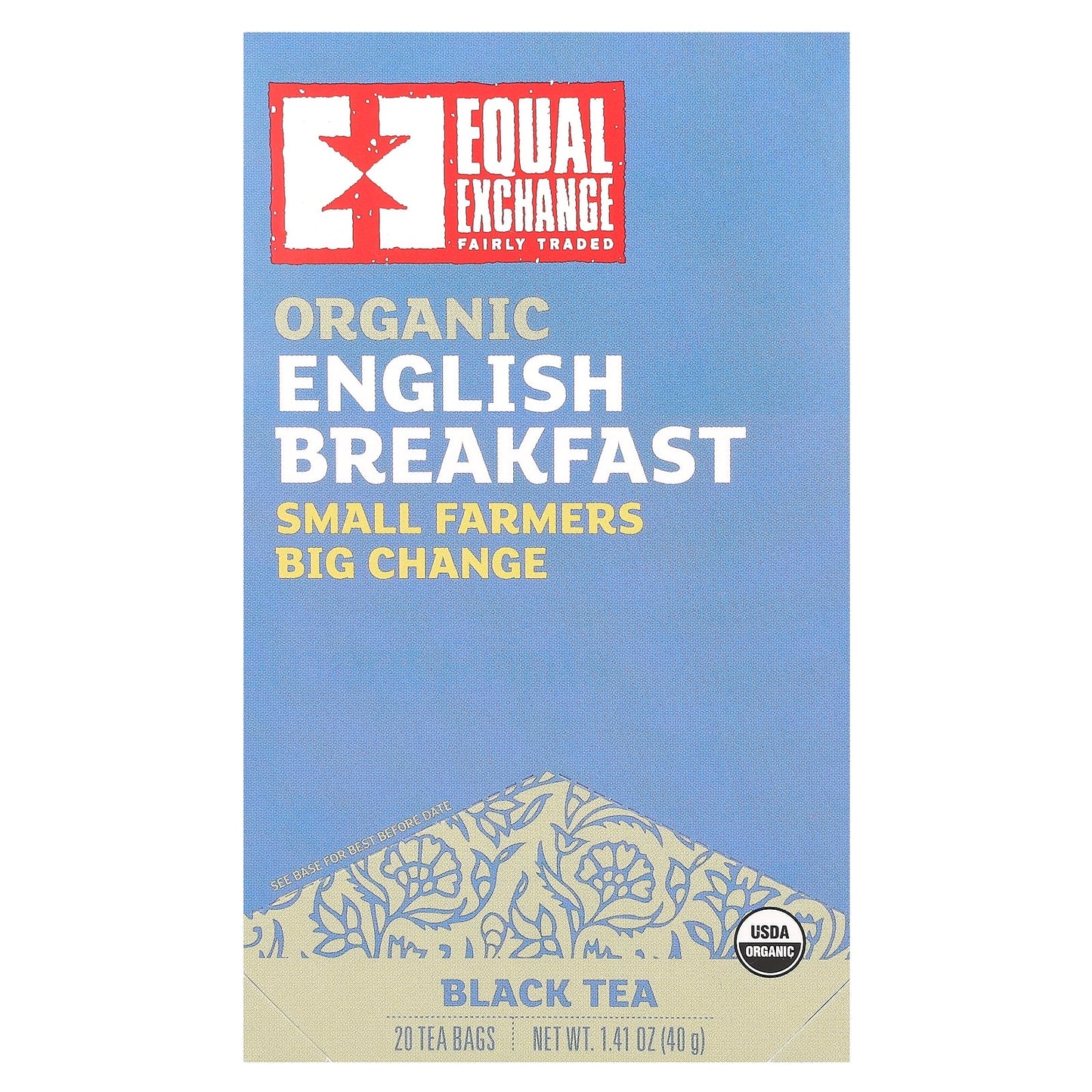 Organic English Breakfast Black Tea by Equal Exchange - 20 Tea Bags - Image 1