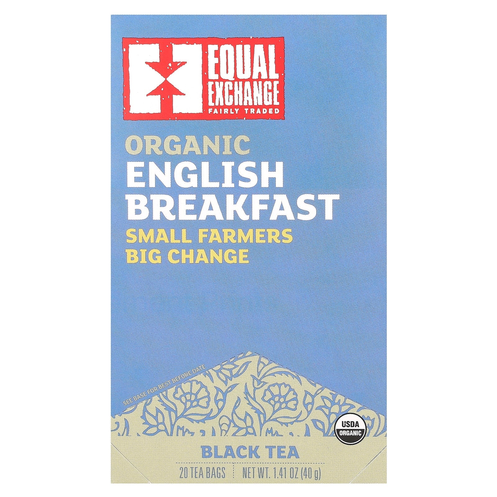 Organic English Breakfast Black Tea by Equal Exchange - 20 Tea Bags - Image 1