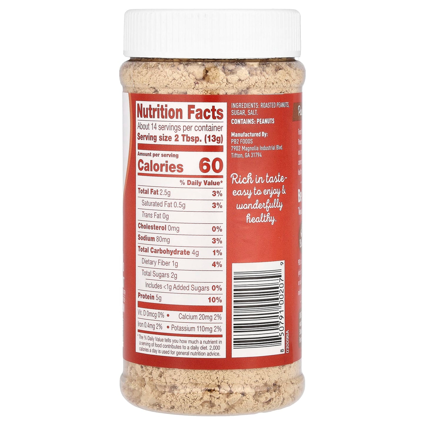 PB2 Foods, The Original, Crunchy Powdered Peanut Butter, 6.5 oz (184 g) - Image 2