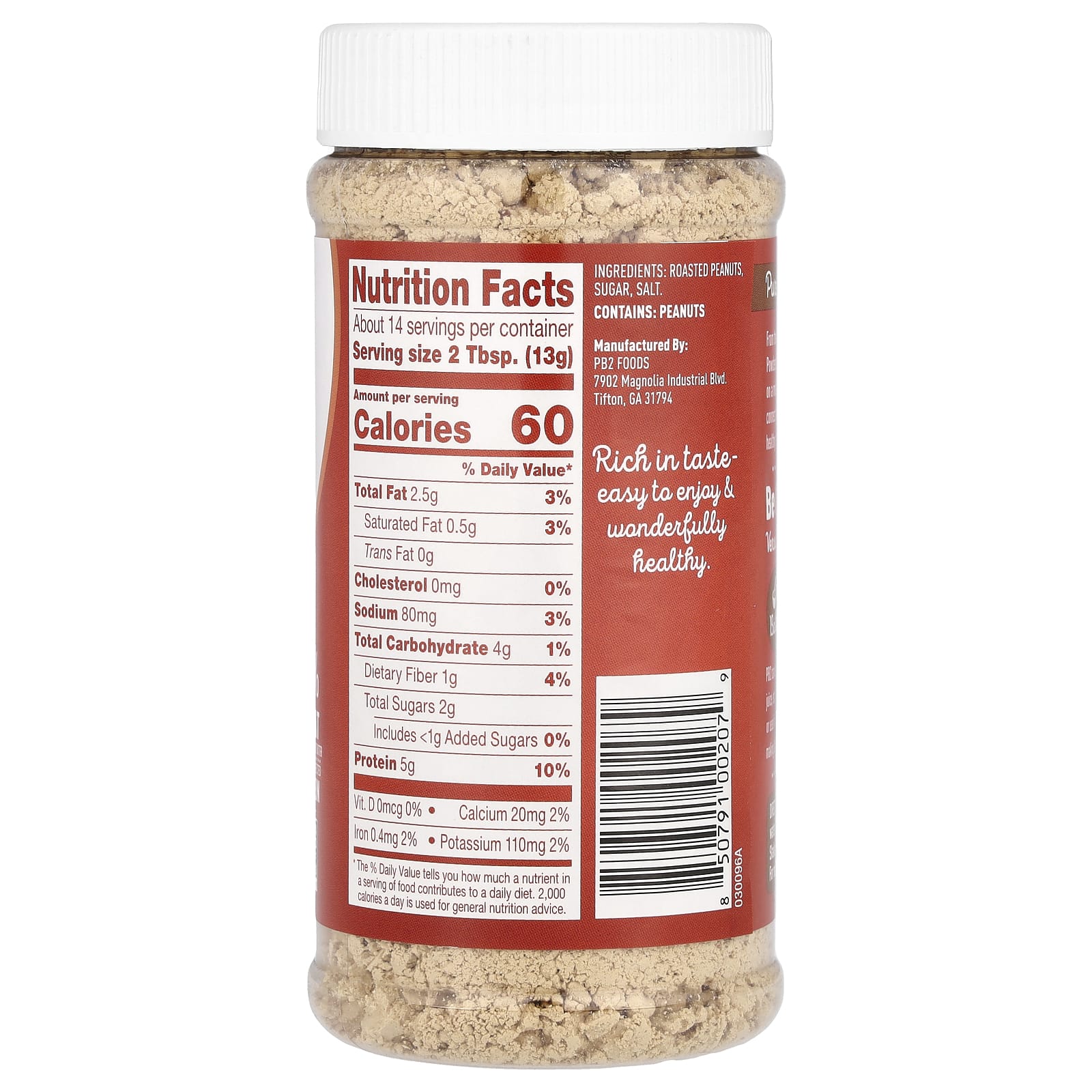 PB2 Foods, The Original, Crunchy Powdered Peanut Butter, 6.5 oz (184 g) - Image 2