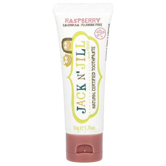 Natural Kids Toothpaste by Jack n' Jill, 6 Months+, Raspberry, 50g - Image 1