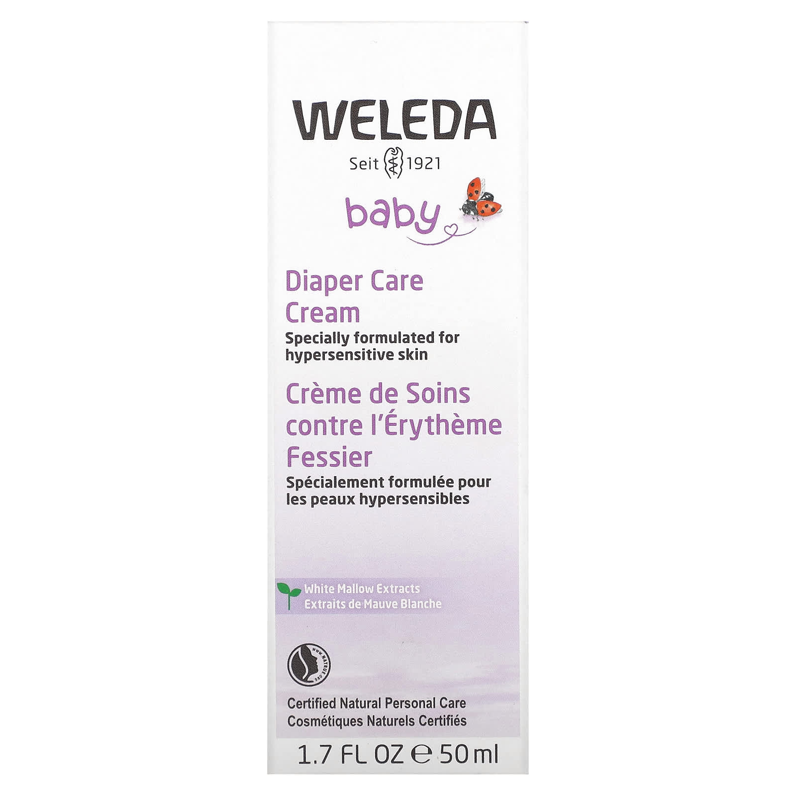 Weleda, Baby, Diaper Care Cream, White Mallow Extracts, 1.7 fl oz (50 ml) - Image 2
