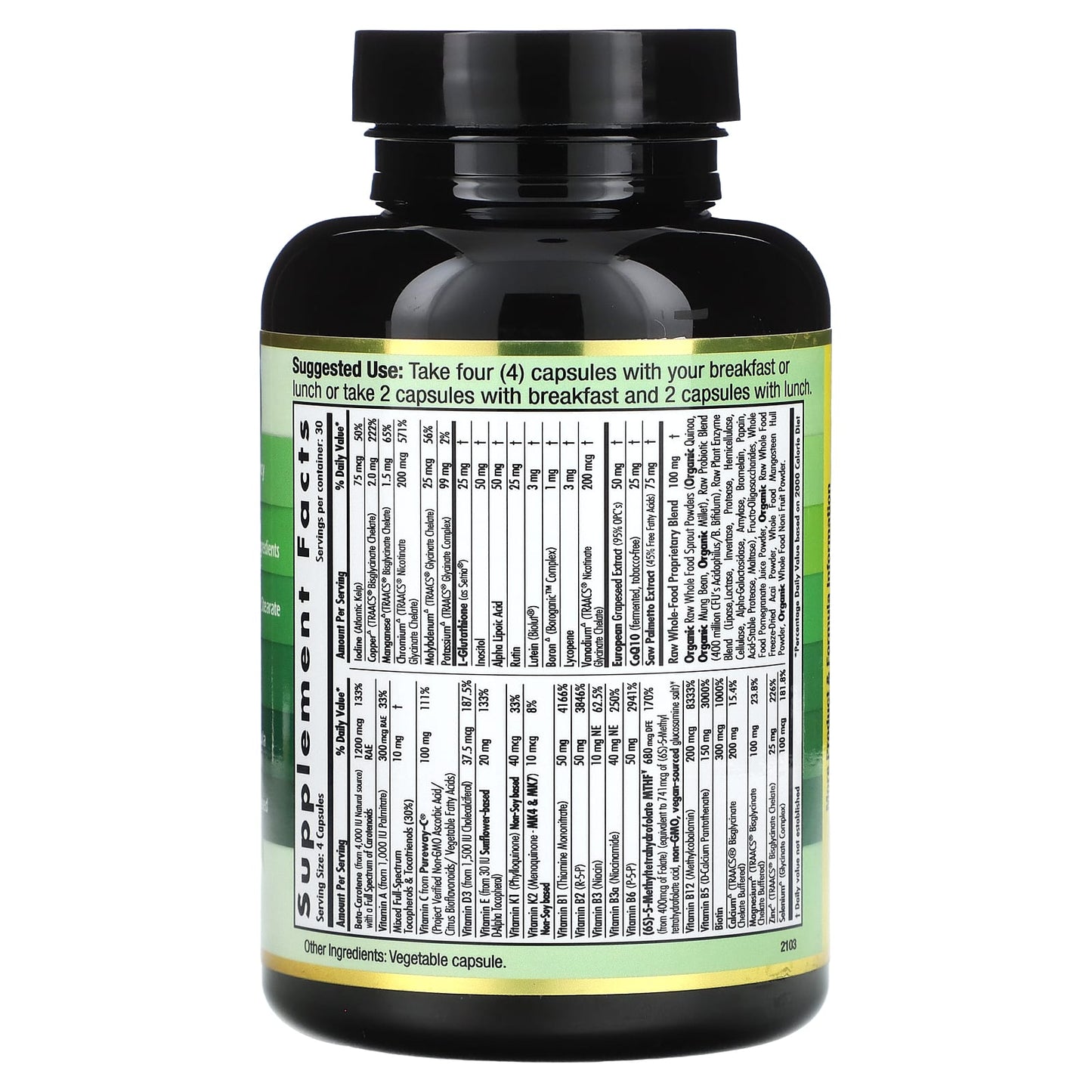 Emerald Laboratories Men's 45+ Clinical Multi Vitamin Supplement - 120 Capsules - Image 2