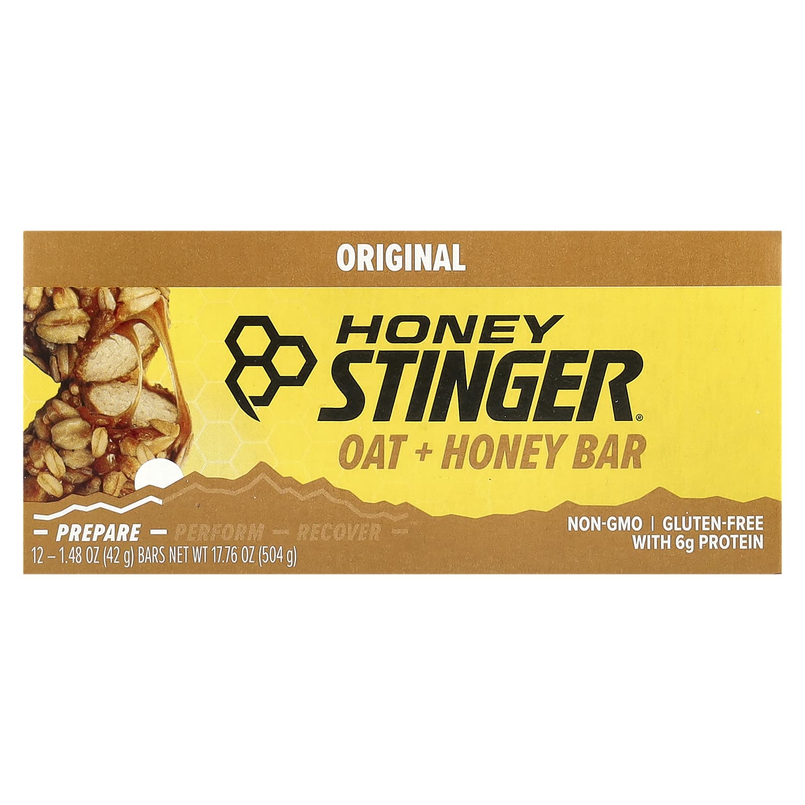 Honey Stinger Oat + Honey Bars 12-Pack, Gluten-Free, Non-GMO Energy Snacks - Image 1
