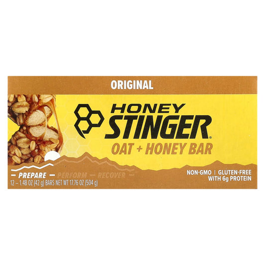 Honey Stinger Oat + Honey Bars 12-Pack, Gluten-Free, Non-GMO Energy Snacks - Image 1