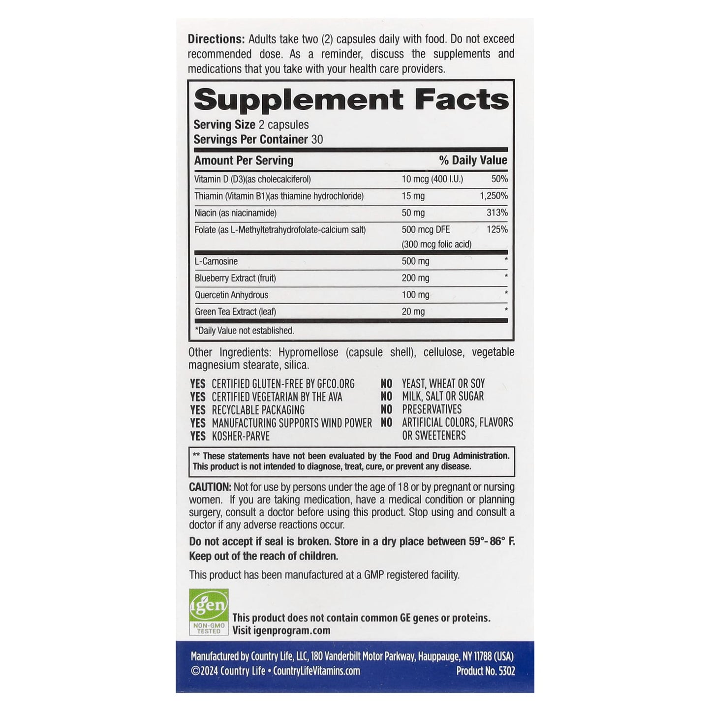 Country Life Ageless Theory Stem Cell Support, 60 Veg Capsules - Image 2
